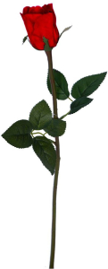 Искусственный цветок Роза красная 56 см