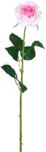 Искусственный цветок Роза светло-розовая 52 см