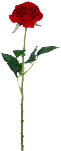 Искусственный цветок Роза красная 52 см