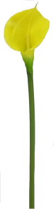 Искусственный цветок Калла желтая 66 см