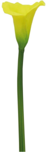 Искусственный цветок Калла желтая 82 см