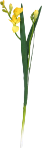 Искусственный цветок Фрезия желтая 60 см