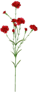 Искусственный цветок Гвоздика бордовая 70 см