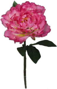 Искусственный цветок Пион темно-розовый 44 см