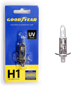 Лампа автомобильная галогенная Goodyear Н1 12V 55W P14,5s (блистер)