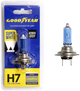 Автолампа Goodyear Н7 12V 55W PX26d Super White (блистер)