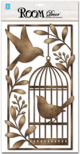 Наклейка декоративная Room Decor 0919 PLA панно рельеф птицы 24x40 см