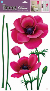 Наклейка декоративная Room Decor 9306 RKA BK анемон 32x50 см