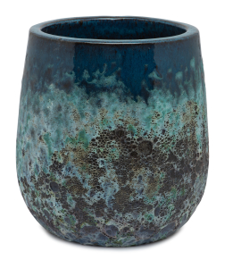 Горшок керамика "Глазурь" лазурный D28 H30