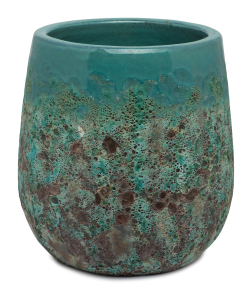 Горшок керамика "Глазурь" зеленый D28 H30