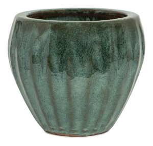 Горшок керамика "Глазурь" зеленый D24 H22