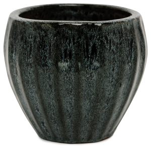 Горшок керамика "Глазурь" черный D24 H22