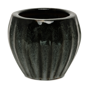 Горшок керамика "Глазурь" черный D17 H15