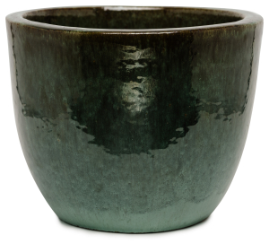 Горшок керамика "Глазурь" салатовый D28 H22