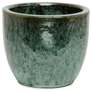 Горшок керамика "Глазурь" салатовый D20 H17