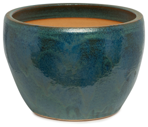 Горшок керамика "Глазурь" синий D42,5 H30