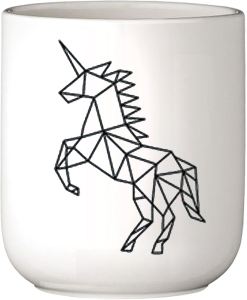 Горшок Единорог керамика белый D7 H7