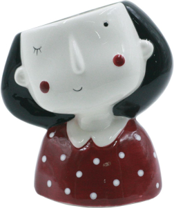 Горшок Девочка керамика D13 H12