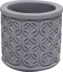 Горшок с Суккулентом серый цемент-1 D7 H6