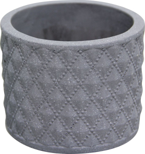 Горшок с Суккулентом серый цемент-4 D7 H6