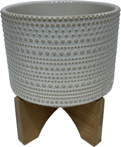 Горшок керамика "Глазурь" бежевый-1 D14 H12