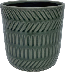 Горшок керамика "Глазурь" зеленый D13 H13