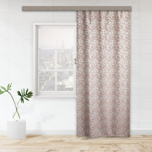 Штора портьерная WITERRA Штрих жаккард терракот 275х190 см 1 шт