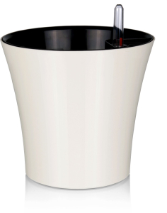 Горшок пластиковый автополив кремовый D19 H21