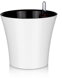 Горшок пластиковый автополив белый D19 H21