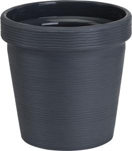 Кашпо со встроенным дренажем ТЕРРА антрацит D19 H18,7