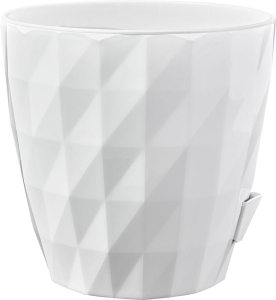 Кашпо со встроенным дренажем СОЛО"RUBY" белый D16,5 H16
