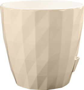 Кашпо со встроенным дренажем СОЛО"RUBY" кремовый D16,5 H16