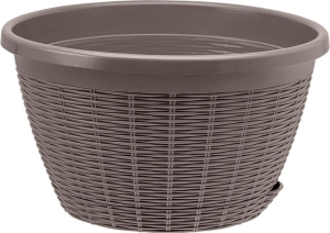 Кашпо с поддоном ПОДВЕСНОЕ мокко D27 H16