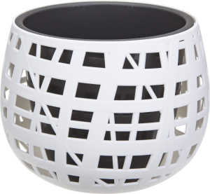 Кашпо хаос IDEA белый ротанг D17,5 H14