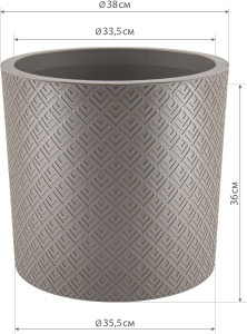 Кашпо этна IDEA французский серый D38 H36