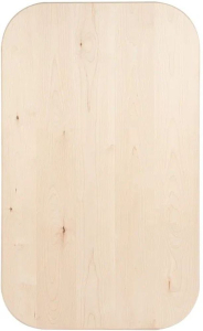 Столешница овальная береза сорт АВ 28х600x1000 мм