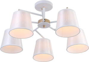 Люстра потолочная E27x5x60 Вт белое золото 57x57x28 см