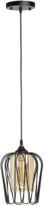 Люстра СОЛО 1хE27х40 Вт черная 90х90х17 см
