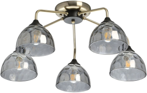 Люстра КЛЭР 5хE27х40 Вт античная латунь 26х26х62,5 см