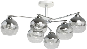 Люстра ВИТА 6хE27х60 Вт белый хром 27х27х71 см