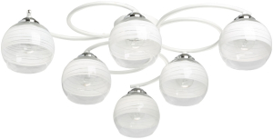 Люстра ГРАЦИЯ 6хE27х60 Вт белый хром 17х17х72 см