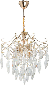 Люстра БРИЗ 4хE27х60 Вт черное золото 71х71х41 см