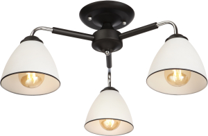 Люстра потолочная E27x3x60 Вт черный хром 54x54x24 см