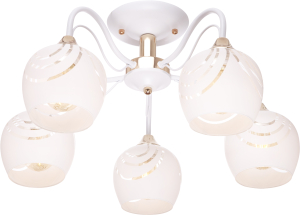 Люстра потолочная E27x5x60 Вт белое золото 56x56x26 см