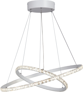 Люстра потолочная 2xLEDx63 Вт белая матовая 95x58x58 см