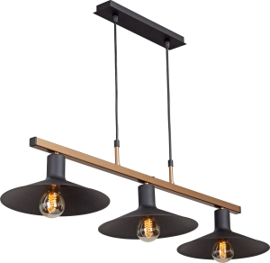 Подвесная люстра Vitaluce V4784-1/3S черная 3ХE27Х40Вт