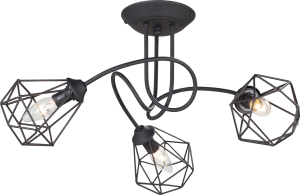 Потолочная люстра Vitaluce V4930-1/3PL черная 3ХE14Х40Вт