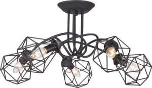 Потолочная люстра Vitaluce V4930-1/5PL черная 5ХE14Х40Вт