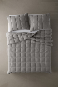 Покрывало стеганное лебяжий пух серое 220х200 см