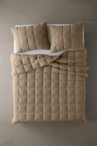 Покрывало стеганное лебяжий пух коричневое 180х200 см